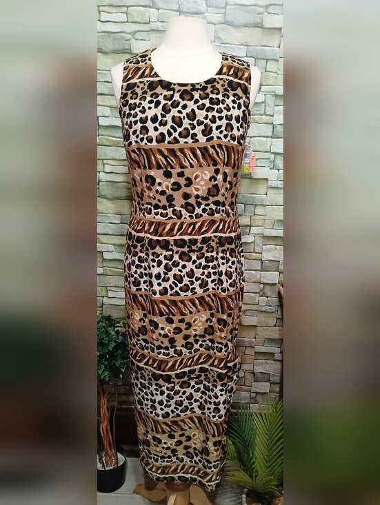 Miss Dorby Dresses & Skirts - Miss Dorby Sleeveless Leopard Print Maxi Dress Brown Size 12